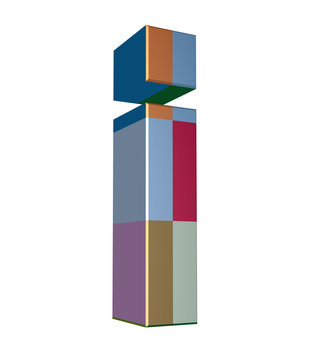 3d letter collection - Small cases - i