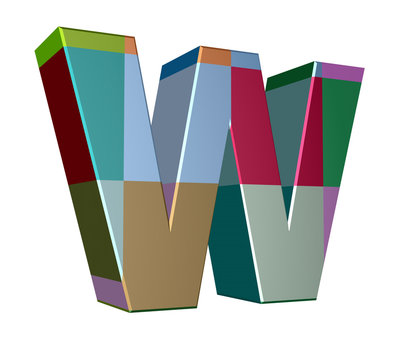 3d letter collection - Small cases - w