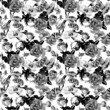 Monochrome Seamless Pattern with Vintage Roses