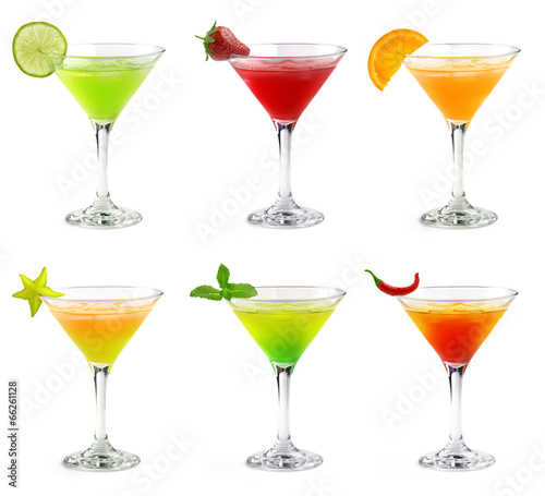 Naklejka na szybę colorful martini cocktails