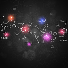 Wall Mural - chemical abstract dark background
