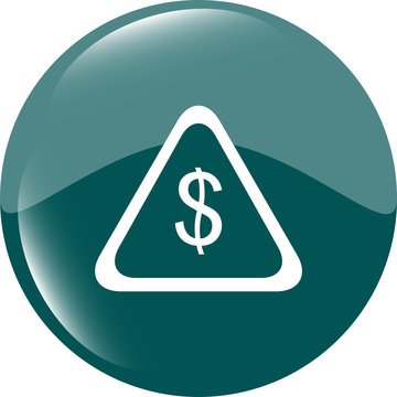 web icon cloud with dollars money sign