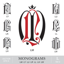 Vintage Monograms LM LY LU LR LL LH LW