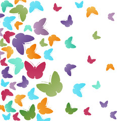 Wall Mural - Abstract butterflies background