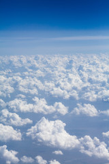 blue sky with clouds background with copy space