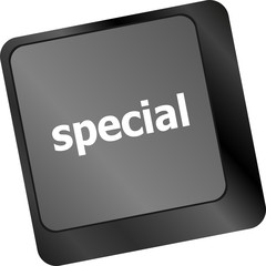 Poster - special button on laptop keyboard keys