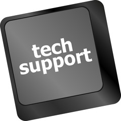 Poster - Personal computer keyboard with key tech support
