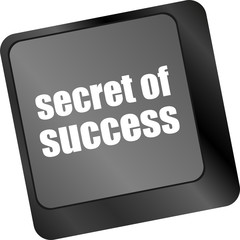 Poster - secret of success button on computer keyboard key