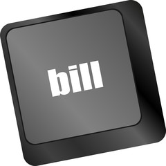 Poster - bill button on the keyboard keys