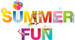 © barneyboogles - summer fun word in childrens alphabet typeface