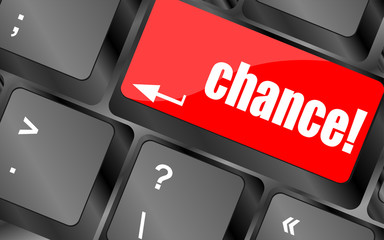 Poster - chance button on computer keyboard key