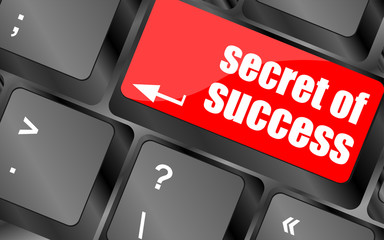 Poster - secret of success button on computer keyboard key