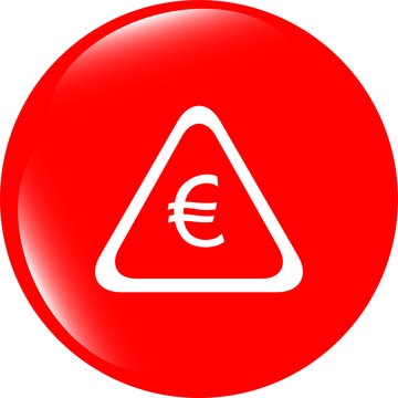 web icon on cloud with euro eur money sign