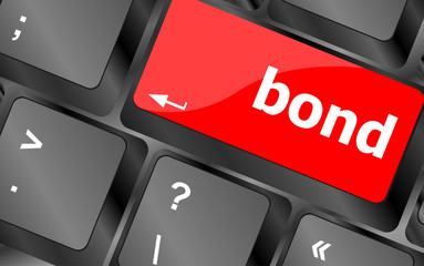 Poster - bond button on computer pc keyboard key