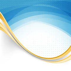 Canvas Print - Blue swoosh lines modernistic folder template