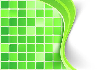 Wall Mural - Bright green tile background template