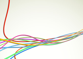 Wall Mural - Colorful bright cable background - rapid speed