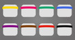 Elementy graficzne strony internetowej, bloki - różne kolory