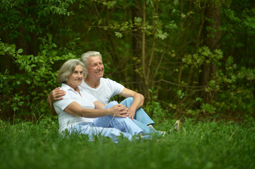 Wall Mural - Happy elderly couple