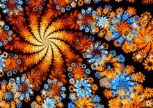 Abstract Fractal Floral Backgound
