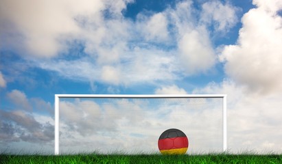 Aufkleber - Composite image of football in germany colours