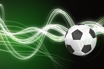 Aufkleber - Composite image of black and white football