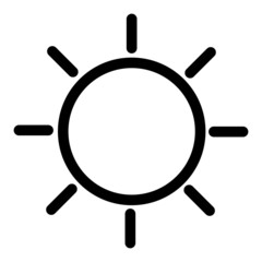 Weather web icon with sun