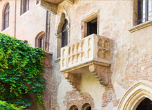 The Famous Balcony Of Juliet Capulet Home In Verona, Italy