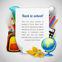 Sticker - School elements background