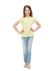 Poster - smiling little girl in casual clothes