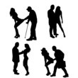© majivecka - Vector silhouette of couple.