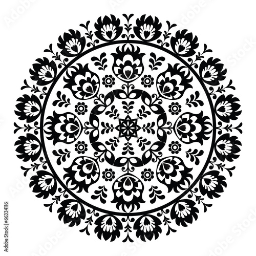polish-folk-art-pattern-in-circle-wzory-lowickie-wycinanki
