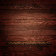 Wall Mural - Wood vintage shelf on the wall