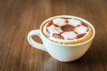 Canvas Print - Soccer latte coffee