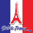 Eiffel Tower Sticker Bastille Day Card