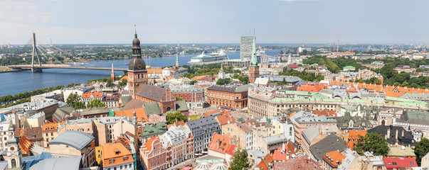 Wall Mural - Aerial View of Riga