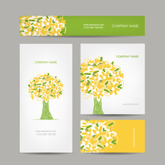 Poster - Business cards collection, floral bouquet design