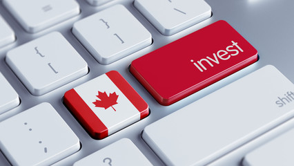 Canvas Print - Canada Invest Concept.