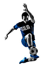 Wall Mural - italian soccer player man silhouette