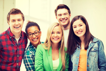 Canvas Print - group of students at school