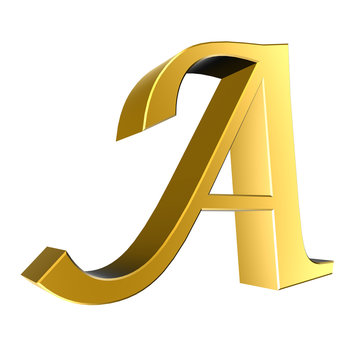 3d letter collection - A