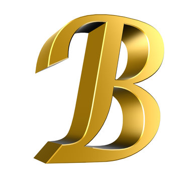 3d letter collection - B