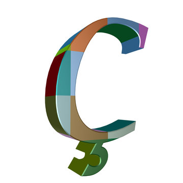 3d letter collection - Ç
