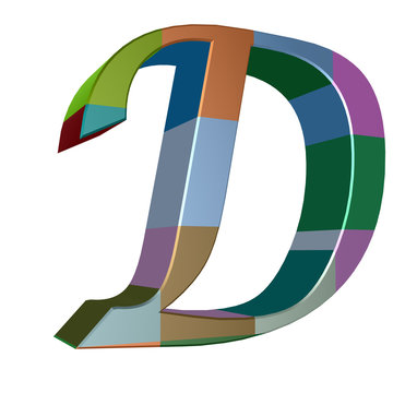 3d letter collection - D