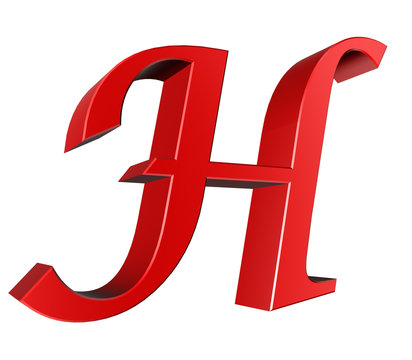 3d letter collection - H