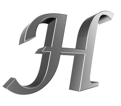 3d letter collection - H