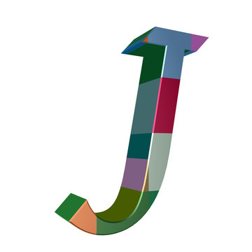 3d letter collection - J