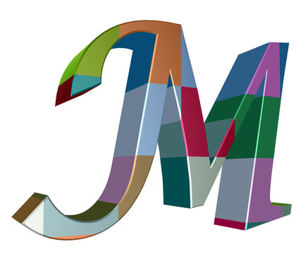 3d letter collection - M