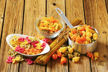 Sticker - Assortment of colored pasta