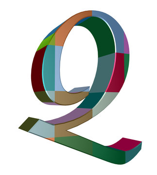 3d letter collection - Q